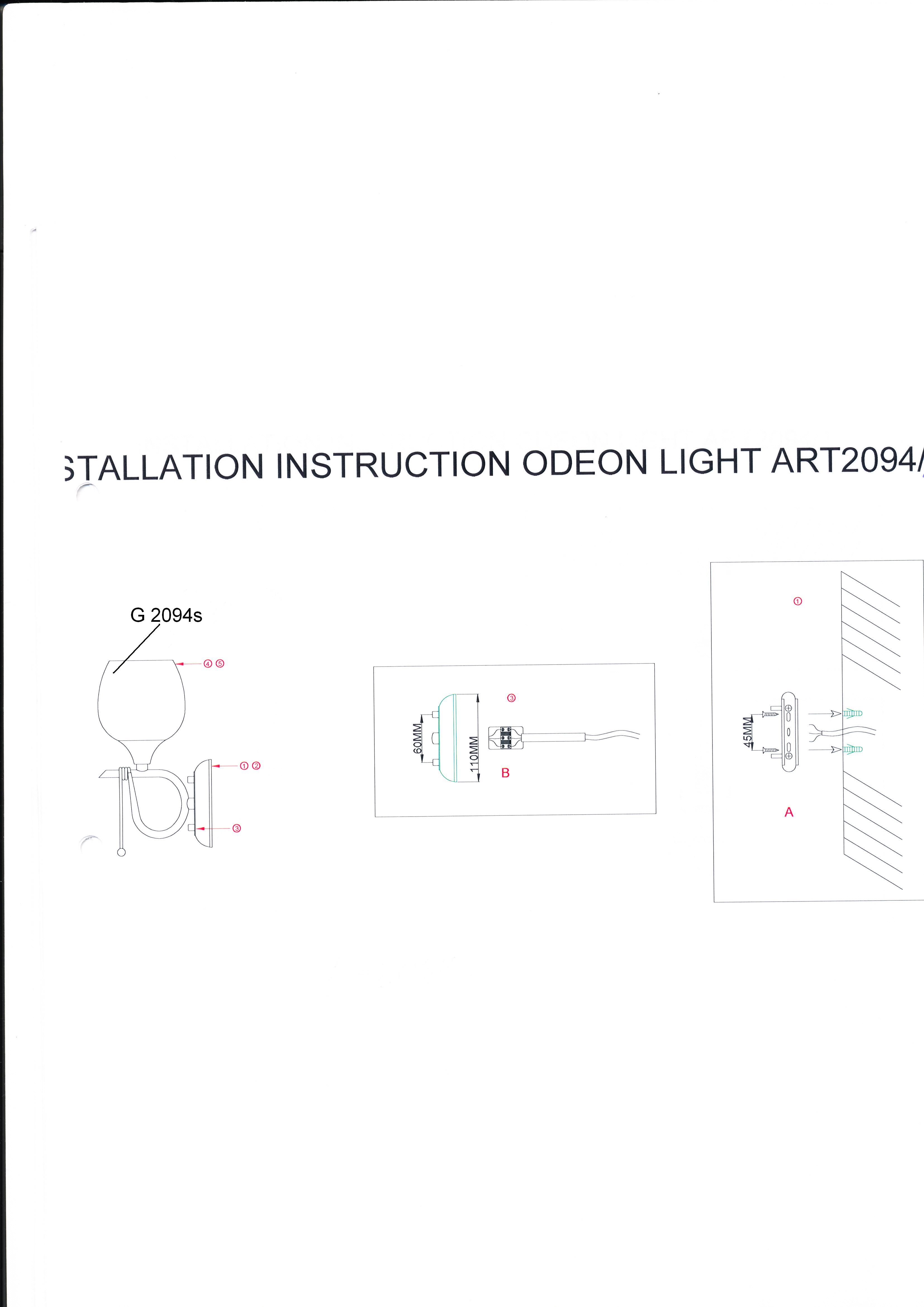 Бра в форме шара Odeon Light Velute 2094/1W купить выгодно в интернет ...